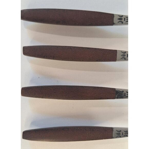 Dior Muffin by Grand Prix Seafood Forks Faux Wood Lot Of Four - Picture 6 of 15